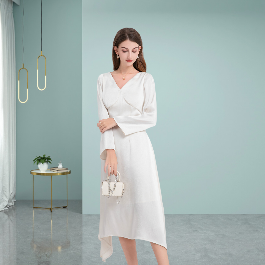 DINADD® With irregular avant-garde silhouette Graceful leisure dress