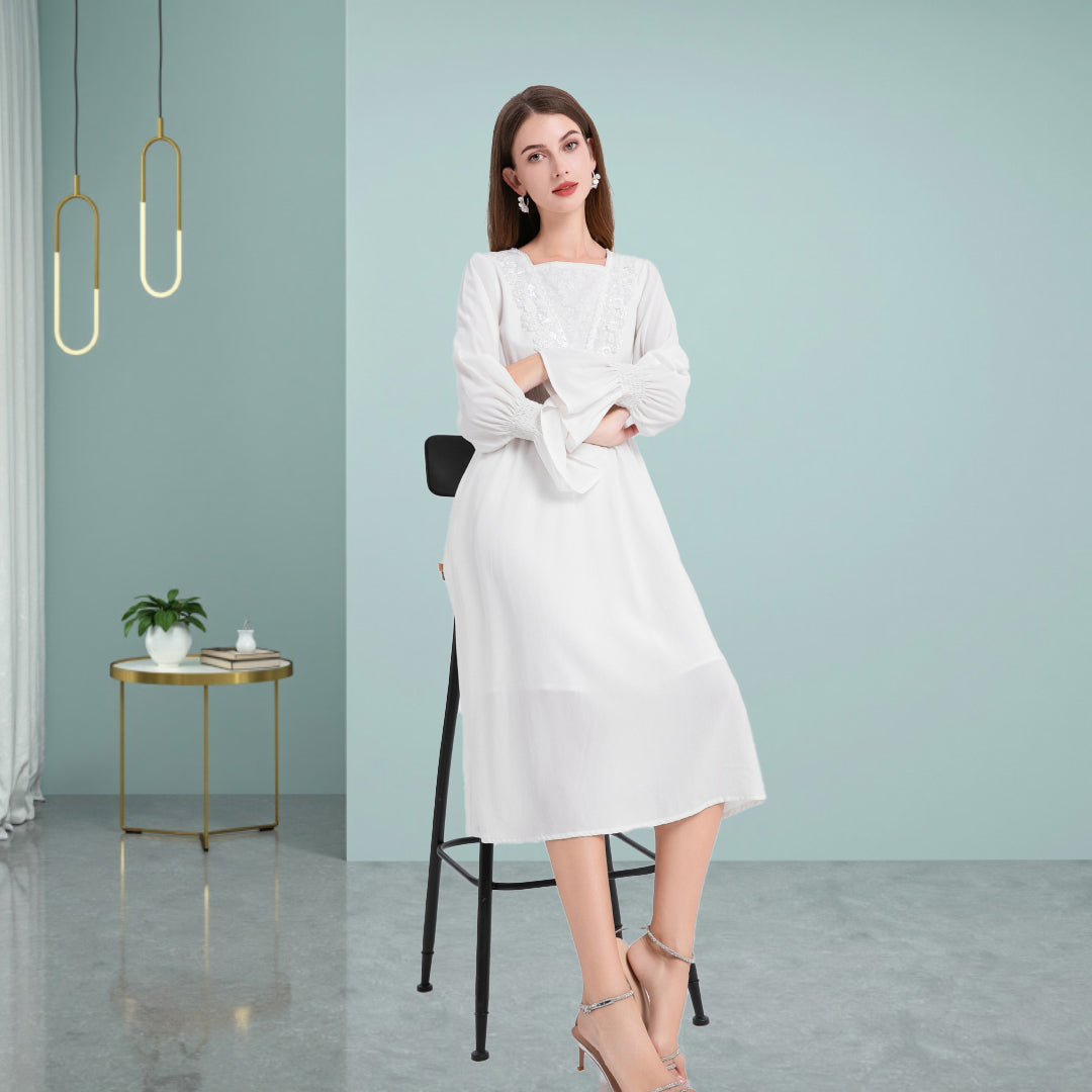 DINADD®️ Stilvolle elegante Tencel-Kleid