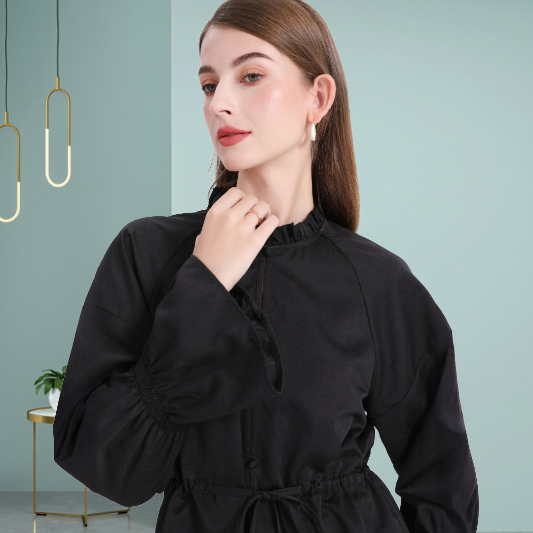 DINADD® Business Casual Shirt with Ruffle Edge & Fringes - Commuter Comfort