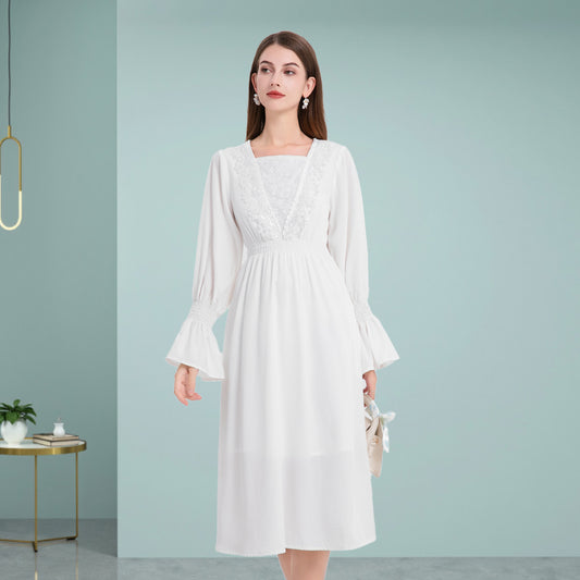 DINADD®️ Stilvolle elegante Tencel-Kleid