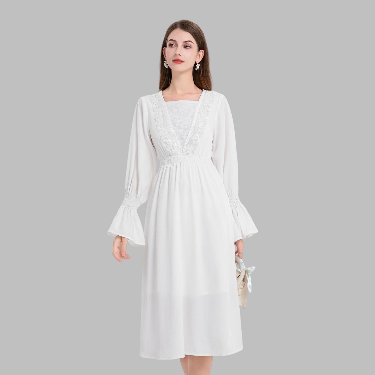 DINADD®️ Stilvolle elegante Tencel-Kleid